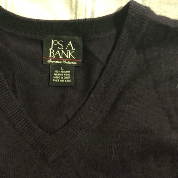 Jos A Bank Purple Sweater L - Picture 2 of 3
